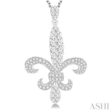 Fleur De Lis Diamond Pendant