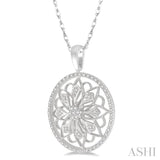 Floral Circle Diamond Fashion Pendant