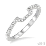 1/5 Ctw Round Cut Diamond Wedding Band in 14K White Gold