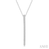 Vertical Bar Layered Diamond Pendant