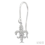 Fleur De Lis Diamond Earrings