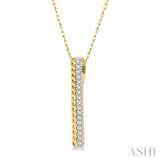 Vertical Bar Diamond Pendant