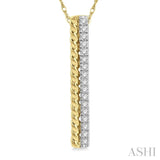 Vertical Bar Diamond Pendant