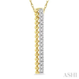 Vertical Bar Diamond Pendant