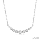 Graduated Diamond Fixed Smile Necklace