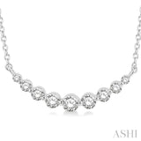 Graduated Diamond Fixed Smile Necklace