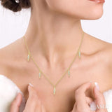 Diamond Icicle Station Necklace