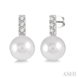 Pearl & Diamond Fashion Earrings