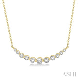 3/4 Ctw Diamond Smile Necklace in 14K Yellow Gold