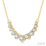 Graduated Diamond Smile Necklace