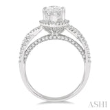 Marquise Shape Semi-Mount Diamond Engagement Ring