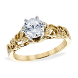 14Kt Gold Semi-Mount Engagement Ring