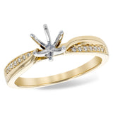 14Kt Gold Semi-Mount Engagement Ring