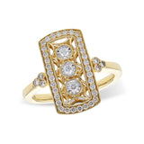 14Kt Gold Ladies Diamond Ring