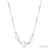 Pearl & Diamond Fashion Necklace