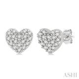 Heart Shape Petite Diamond Fashion Earrings