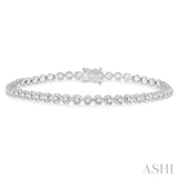 2 Ctw Round Cut Diamond Illusion Bracelet in 10K White Gold