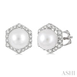 Pearl & Diamond Fashion Earrings