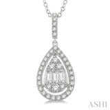 Pear Shape Fusion Diamond Pendant