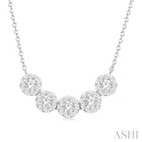 5 Stone Lovebright Essential Diamond Necklace