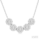 5 Stone Lovebright Essential Diamond Necklace