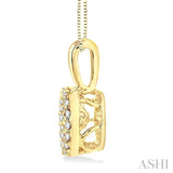 1/3 Ctw Diamond Emotion Pendant in 14K Yellow Gold with Chain