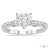 Heart Shape Lovebright Essential Diamond Engagement Ring