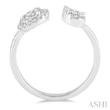 2 Stone Lovebright Diamond Fashion Open Ring