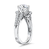 Six-Prong Bypass Split Shank Diamond Engagement Ring