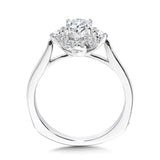 Oval Diamond Halo Engagement Ring