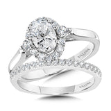 Oval Diamond Halo Engagement Ring