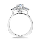 Star Halo Diamond Engagement Ring