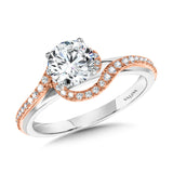 Bypass Spiral Duel-Tone Engagement Ring