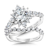 Statement Star Halo Diamond Engagement Ring