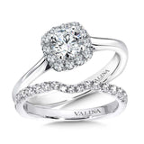 Cushion Shape Halo Diamond Engagement Ring