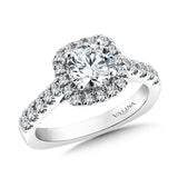 Cushion Shape Halo Diamond Engagement Ring