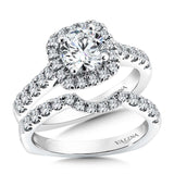 Cushion Shape Halo Diamond Engagement Ring