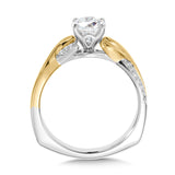 Crisscross Diamond Engagement Ring