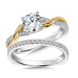 Crisscross Diamond Engagement Ring