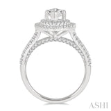 Marquise Shape Semi-Mount Diamond Engagement Ring