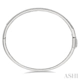 1 Ctw Round Cut Diamond Fashion Bangle in 14K White Gold