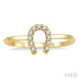 Stackable Horseshoe Petite Diamond Fashion Ring