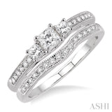 Past Present & Future Diamond Wedding Set