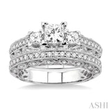 Past Present & Future Diamond Wedding Set