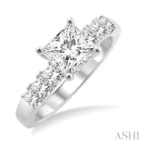 1/2 Ctw Diamond Semi-Mount Engagement Ring in 14K White Gold