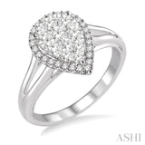 Pear Shape Lovebright Essential Diamond Engagement Ring