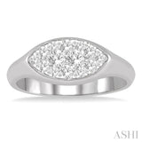 Marquise Shape Lovebright Essential Diamond Signet Ring