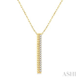 Vertical Bar Diamond Pendant