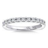 True fit matching diamond wedding band and a beautiful reminder of that special day for years to come.