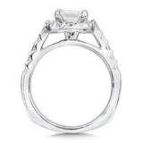 Cushion-Shaped Halo Engagement Ring